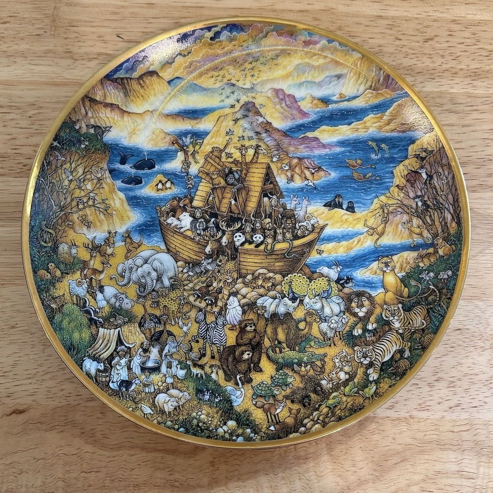 TWO BY TWO Noah's Ark by Bill Bell Franklin Mint 1991 collector plate No. 4365
